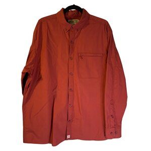 Duluth Men's Canyoneer Button Down Shirt Size L Cotton Stretch Armpit Gussets